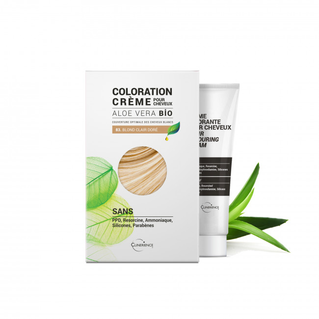 BLOND CLAIR DORÉ N°83 COLORATION ALOE VERA BIO