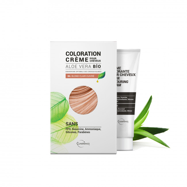 BLOND CLAIR CUIVRÉ N°84 COLORATION ALOE VERA BIO